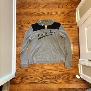PINK Victoria's Secret Gray and Black Crewneck Sweater